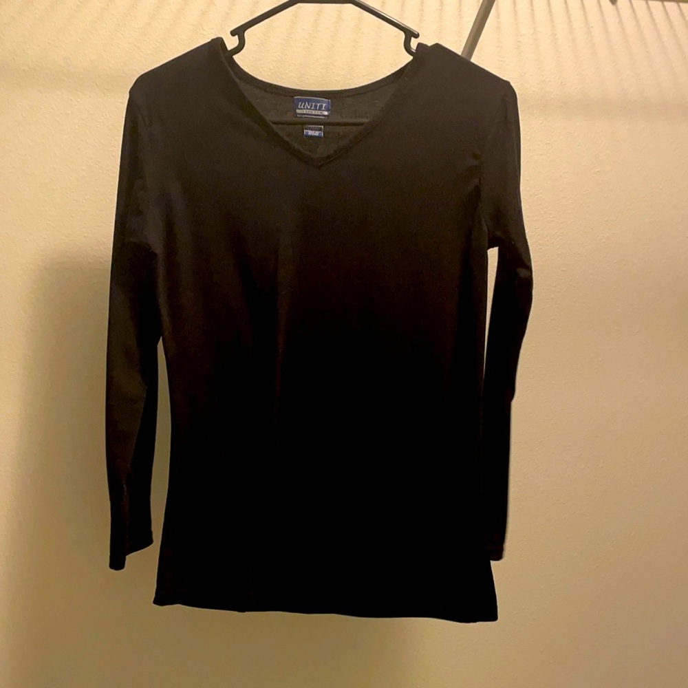 Plain long sleeve tee black
